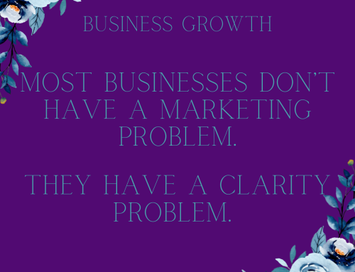 Most business owners don’t have a marketing problem.  They have a clarity problem.